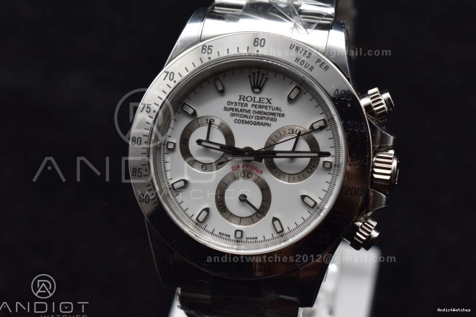 116520 White Case SS SA4130 QuickDry Best Edition V Daytona 904L Clean 1:1 and Dial 774 Bracelet 0709